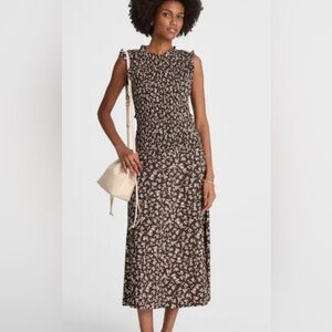 Madewell Black and White Floral Maxi Dress